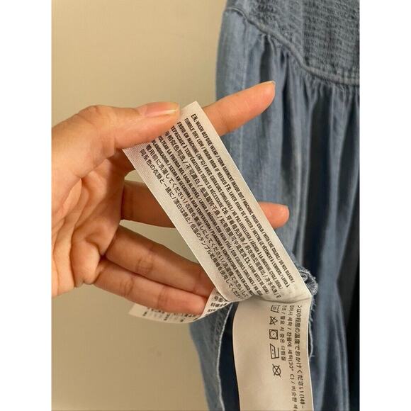 Hollister Romper Women's Medium Blue Light Denim Shorts Spaghetti Strap Summer - Picture 8 of 8